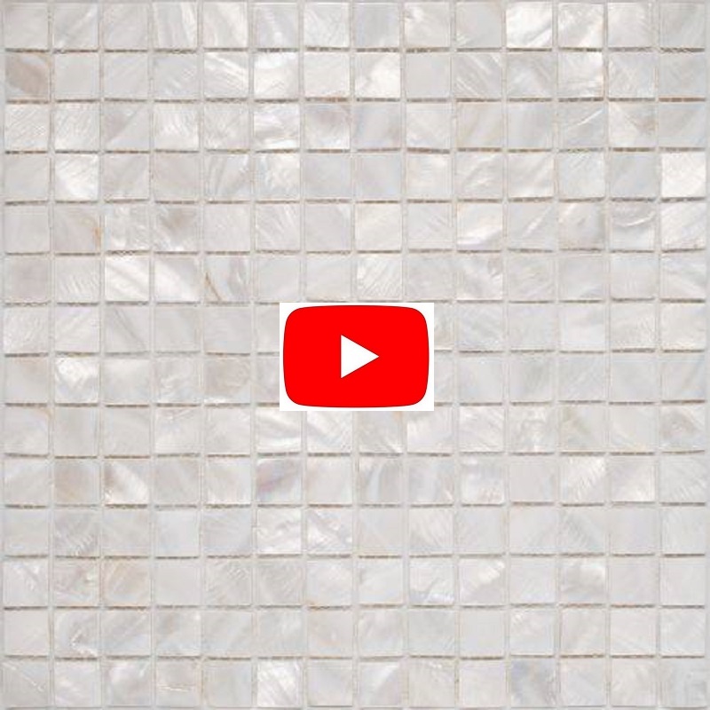 MOON SHELL / Мозаика из ракушки, белая, перламутровая, жемчужная, глянцевая, чип 20*20*2, лист 300*300